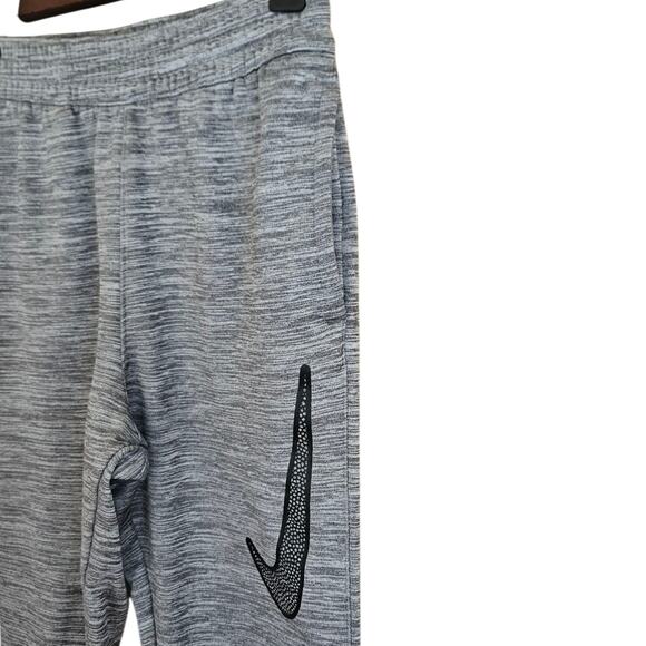 Nike Sweatpants Athletic Pockets Side Zipper Vent Grey Youth Boy's Medium - Picture 2 of 5
